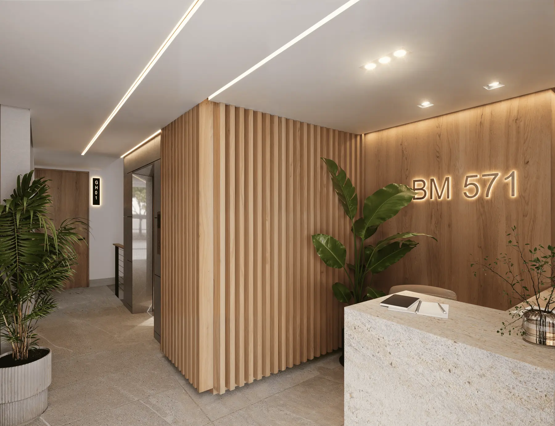 BM 571 — lobby